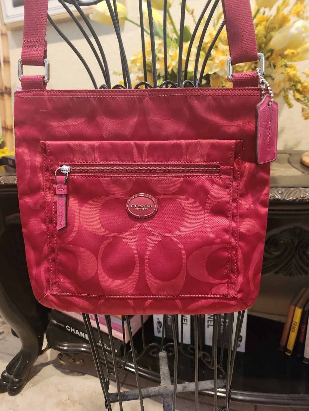 Coach Signature Getaway Nylon File Crossbody Bag
